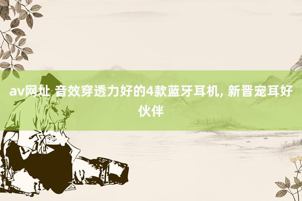 av网址 音效穿透力好的4款蓝牙耳机， 新晋宠耳好伙伴