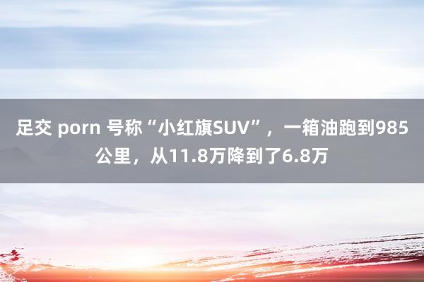 足交 porn 号称“小红旗SUV”，一箱油跑到985公里，从11.8万降到了6.8万