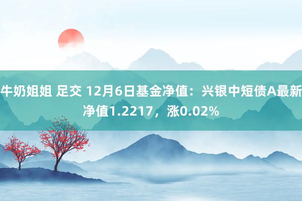 牛奶姐姐 足交 12月6日基金净值：兴银中短债A最新净值1.2217，涨0.02%