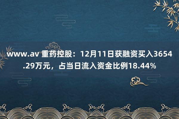 www.av 重药控股：12月11日获融资买入3654.29万元，占当日流入资金比例18.44%