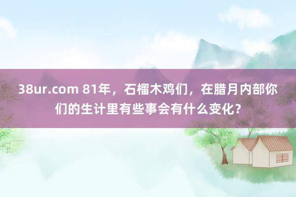 38ur.com 81年，石榴木鸡们，在腊月内部你们的生计里有些事会有什么变化？