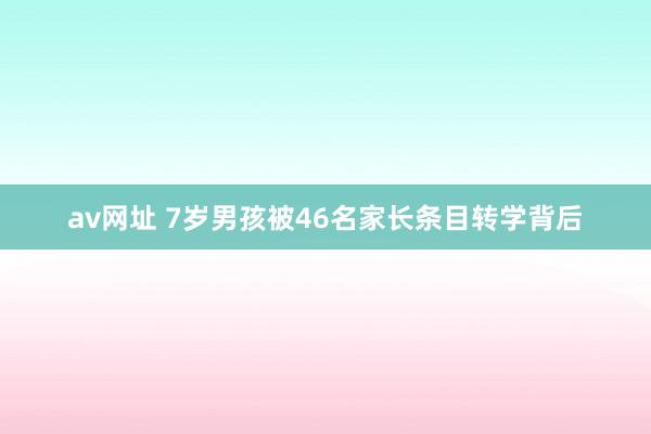 av网址 7岁男孩被46名家长条目转学背后