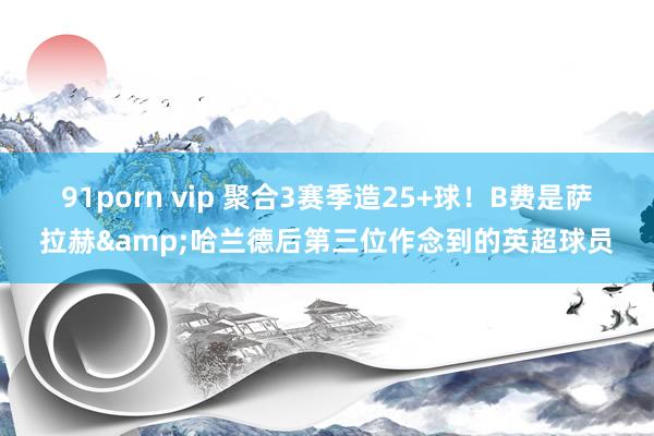 91porn vip 聚合3赛季造25+球！B费是萨拉赫&哈兰德后第三位作念到的英超球员