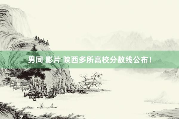 男同 影片 陕西多所高校分数线公布!