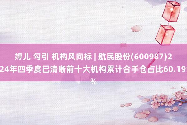 婷儿 勾引 机构风向标 | 航民股份(600987)2024年四季度已清晰前十大机构累计合手仓占比60.19%