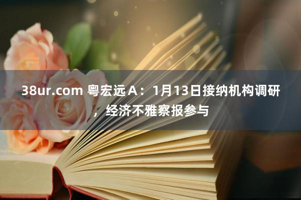 38ur.com 粤宏远Ａ：1月13日接纳机构调研，经济不雅察报参与