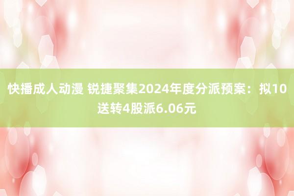 快播成人动漫 锐捷聚集2024年度分派预案：拟10送转4股派6.06元
