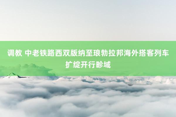 调教 中老铁路西双版纳至琅勃拉邦海外搭客列车扩绽开行畛域