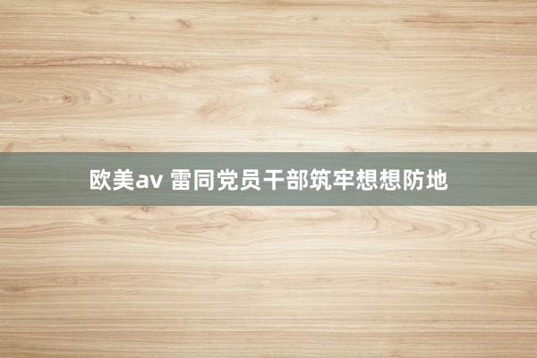 欧美av 雷同党员干部筑牢想想防地