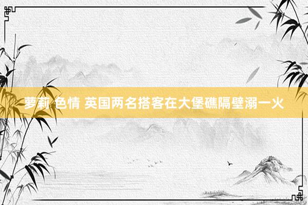 萝莉 色情 英国两名搭客在大堡礁隔壁溺一火