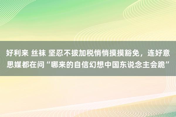 好利来 丝袜 坚忍不拔加税悄悄摸摸豁免，连好意思媒都在问“哪来的自信幻想中国东说念主会跪”