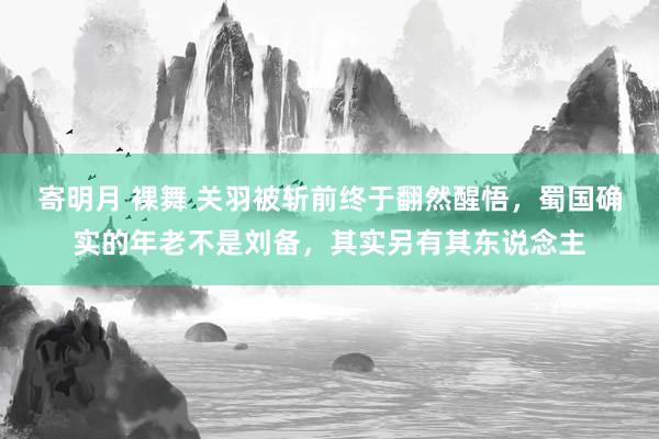 寄明月 裸舞 关羽被斩前终于翻然醒悟，蜀国确实的年老不是刘备，其实另有其东说念主