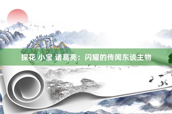 探花 小宝 诸葛亮：闪耀的传闻东谈主物